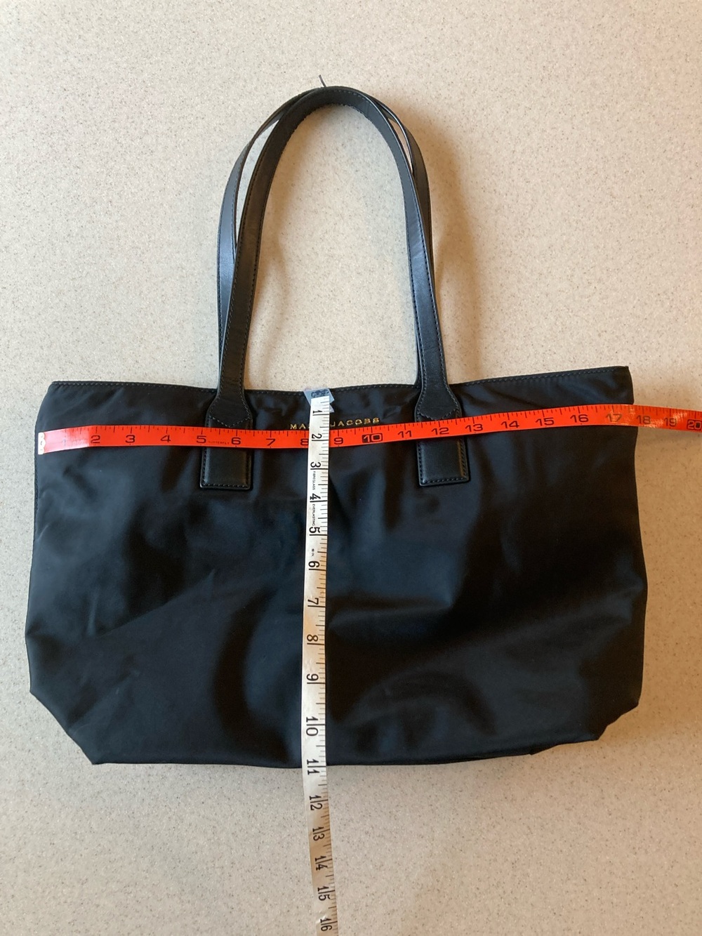 Marc Jacobs Black Nylon Tote Bag with Logo - Picture 9 of 16